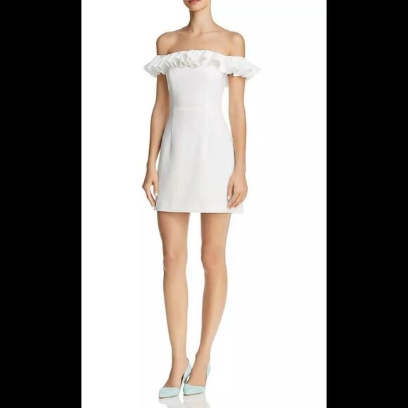 French Connection whisper light ivory dress. Size 2. Retail $148 - Picture 3 of 11